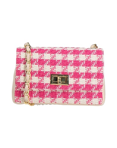 MARC ELLIS Cross-body bags Fuchsia Textile fibers, Soft Leather
