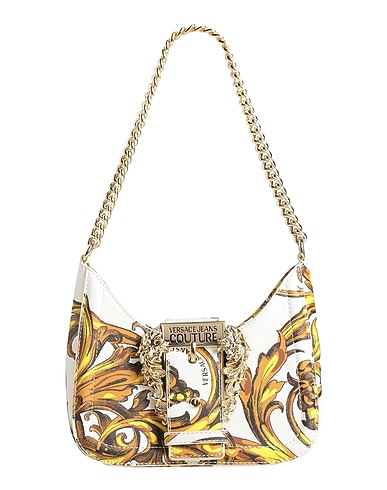 VERSACE JEANS COUTURE Shoulder bag White 100% Polyurethane, Polyurethane resin