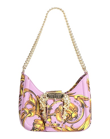 VERSACE JEANS COUTURE Τσάντα ώμου Λιλά 100% Πολυουρεθάνη, Ρητίνη πολυουρεθάνης