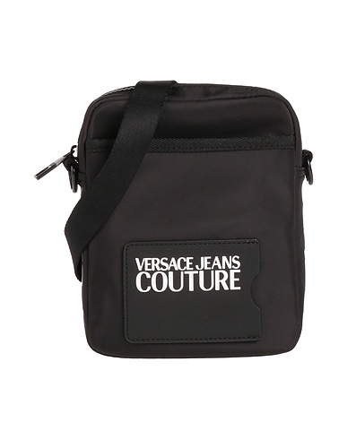 VERSACE JEANS COUTURE Borsa a tracolla Nero 95% Poliammide, 5% Poliuretano, Resina poliuretanica