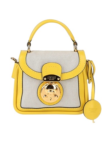 MOSCHINO Handbag Beige Soft Leather, Textile fibres