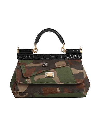 DOLCE&GABBANA Borsa a mano Verde militare Fibre tessili