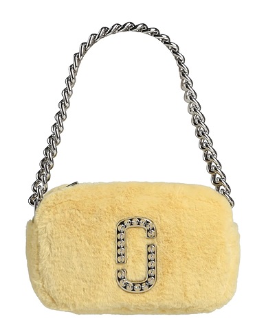 MARC JACOBS Handtasche Pastellgelb 100% Polyester, Rindsleder, Polyurethan
