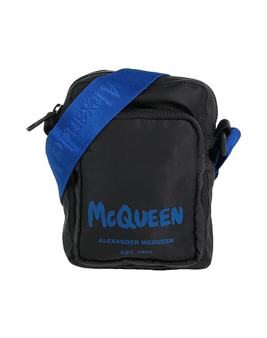 MCQUEEN Across-body bag Black Textile fibres