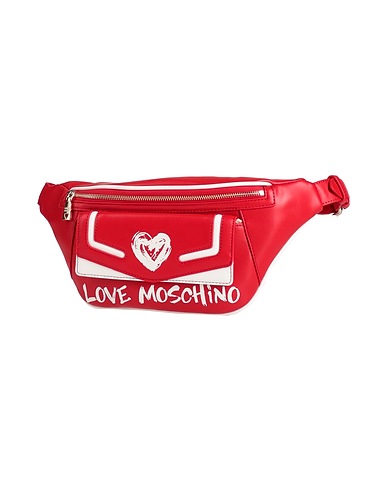LOVE MOSCHINO Belt Bags Red 100% Polyurethane
