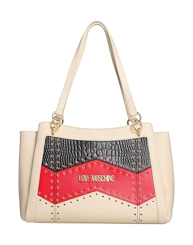LOVE MOSCHINO Shoulder bag Ivory Calfskin