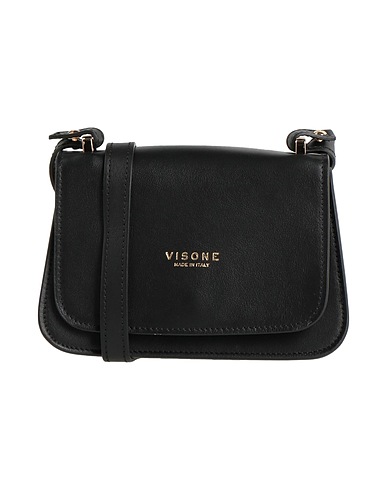 VISONE Borsa a tracolla Nero Pelle di vitello