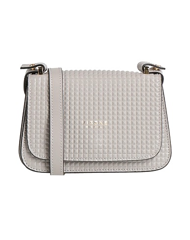 VISONE Across-body bag Light grey Calfskin