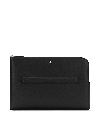 MONTBLANC ハンドバッグ ブラック 革 100%