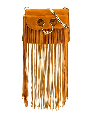 JW ANDERSON Bolso de hombro BROWN SUEDE SHOULDER BAG Marrón 100% Sueded leather