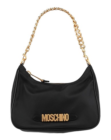 MOSCHINO Handbag Black Soft Leather, Other Fibres