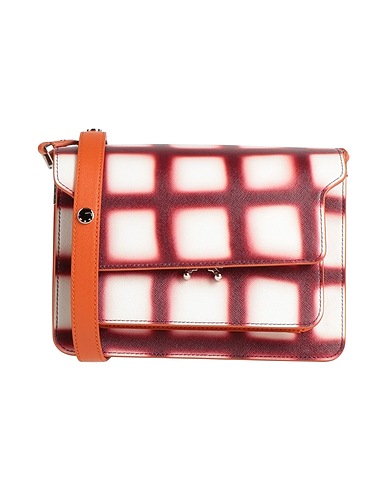 MARNI Across-body bag Brick red Soft Leather
