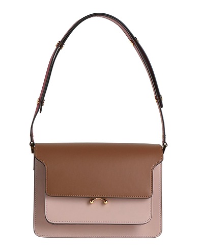 MARNI Schultertasche Hellrosa 95% Kalbsleder, 5% Messing