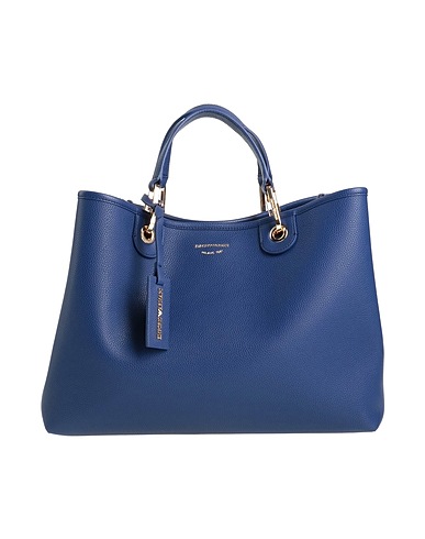 EMPORIO ARMANI Borsa a mano Blu 100% Poliuretano, Poliestere