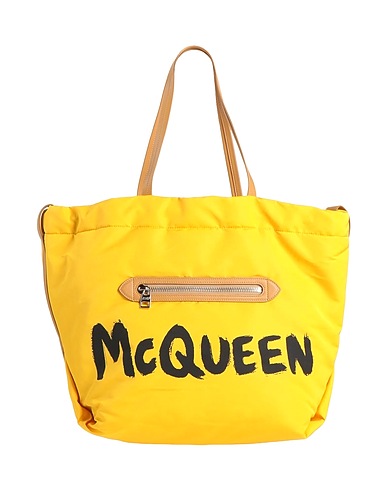 MCQUEEN Handbag Yellow Textile fibres
