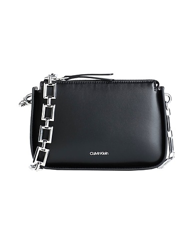 CALVIN KLEIN Across-body bag Black 51% Polyester, 49% Polyurethane