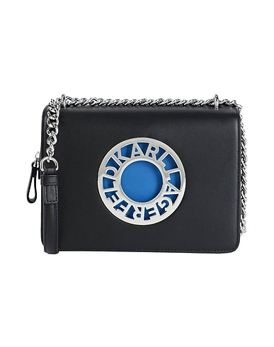 KARL LAGERFELD Borsa a tracolla K/DISK SHOULDER BAG
 Nero 100% Vacchetta