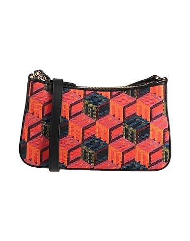 MCM Across-body bag Orange Soft Leather, Textile fibres