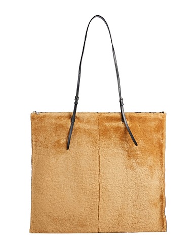 JIL SANDER Schultertasche Kamel Lammfell