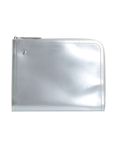 DUNHILL Handbag Silver Soft Leather