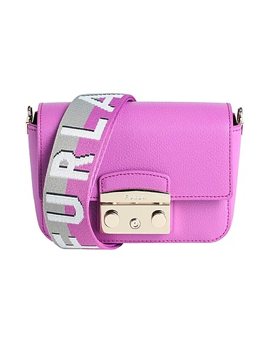 FURLA Cross-body bags Mauve 85% Calfskin, 15% Polyester