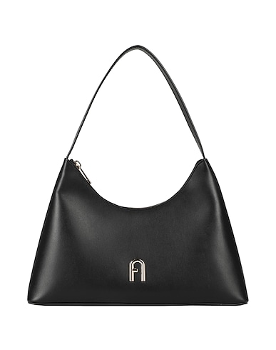FURLA Schultertasche FURLA DIAMANTE S SHOULDER BAG
 Schwarz 100% Kalbsleder