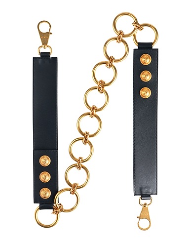 BALMAIN Accessori borsa e charm Nero Pelle di vitello, Metallo