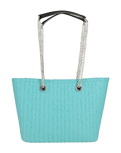 O BAG Shoulder bag Turquoise Rubber, Textile fibers