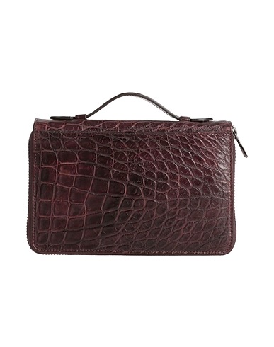 CORNELIANI Handbag Dark brown 100% Crocodile leather, Calfskin