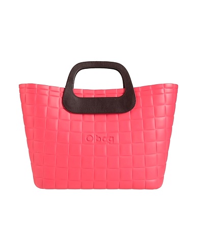 O BAG ハンドバッグ コーラル ゴム