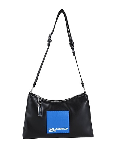 KARL LAGERFELD JEANS Borsa a spalla TECH LEATHER SM HOBO
 Nero 50% Poliuretano, 50% Poliestere