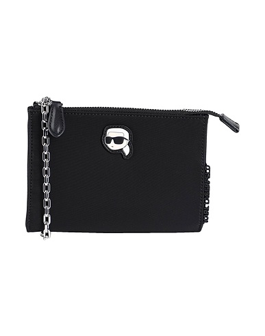 KARL LAGERFELD Across-body bag K/IKONIK 2.0 NYLON POC
 Black 98% Recycled polyamide, 2% Polyurethane