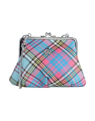 VIVIENNE WESTWOOD Cross-body bags Sky blue 54% Polyurethane, 30% Recycled polycotton, 16% Polycotton