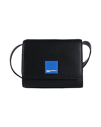 KARL LAGERFELD JEANS Borsa a tracolla TECH LEATHER MD CB COLORBLOCK
 Nero 50% Poliuretano, 50% Poliestere