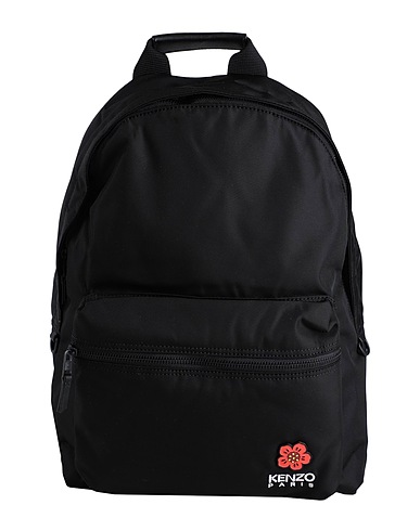 KENZO Rucksacks Black 100% Nylon, Bovine leather