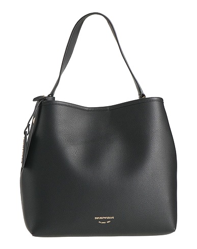 EMPORIO ARMANI Borsa a mano Nero Poliuretano, Poliestere