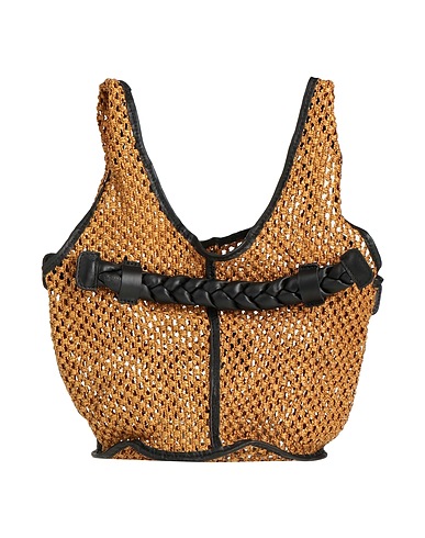 ANITA BILARDI Handbag Camel 100% Polyamide, Lambskin