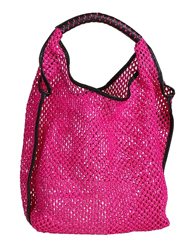 ANITA BILARDI Borsa a mano Fucsia 100% Poliammide, Pelle di vitello