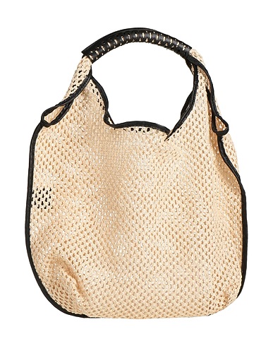 ANITA BILARDI Handbag Beige 100% Polyamide, Calfskin