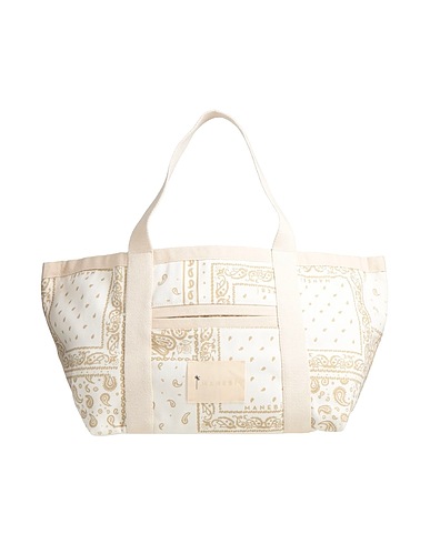 MANEBÍ Handbag Beige Textile fibers