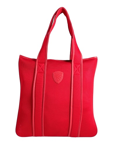 BLAUER. Handbag Red 80% Polyester, 20% Polyurethane