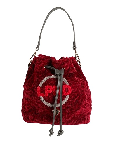 LE PANDORINE Handbag Burgundy Textile fibres
