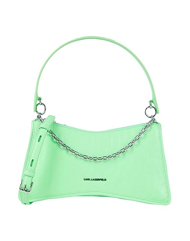 KARL LAGERFELD Borsa a mano Verde chiaro 67% Pelle riciclata, 14% Altre Fibre, 13% Poliuretano, 6% Poliestere