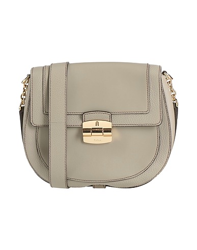 FURLA Across-body bag Light grey 100% Calfskin