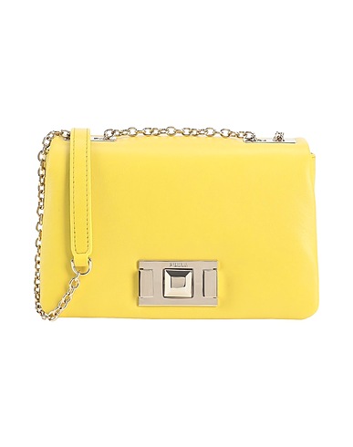 FURLA Cross-body bags Yellow 100% Calfskin