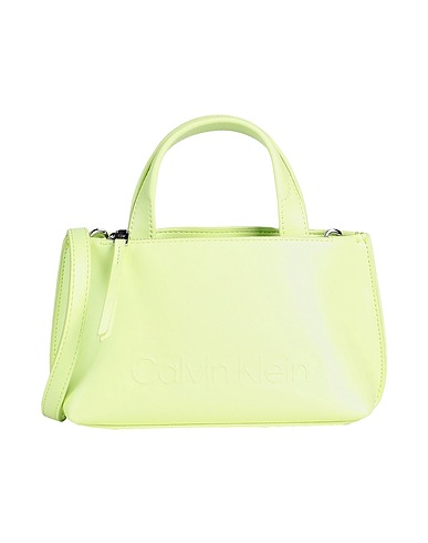 CALVIN KLEIN Handbag Light green 51% Polyester, 49% Polyurethane