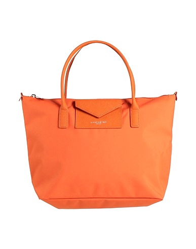 LANCASTER Handbag Orange Cowhide, Textile fibres