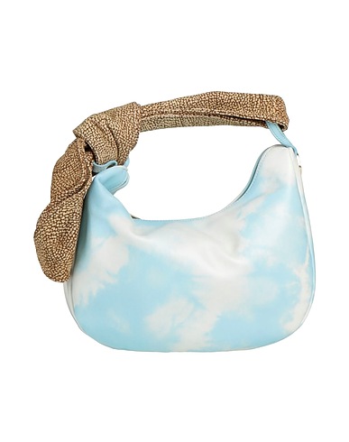 BORBONESE Borsa a mano Celeste 100% Pelle