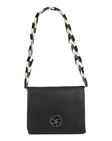 SANDRO FERRONE Shoulder bag Black 100% Polyurethane