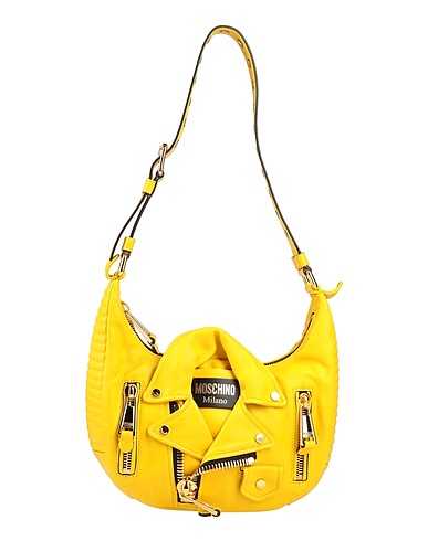 MOSCHINO Shoulder bag Yellow Leather